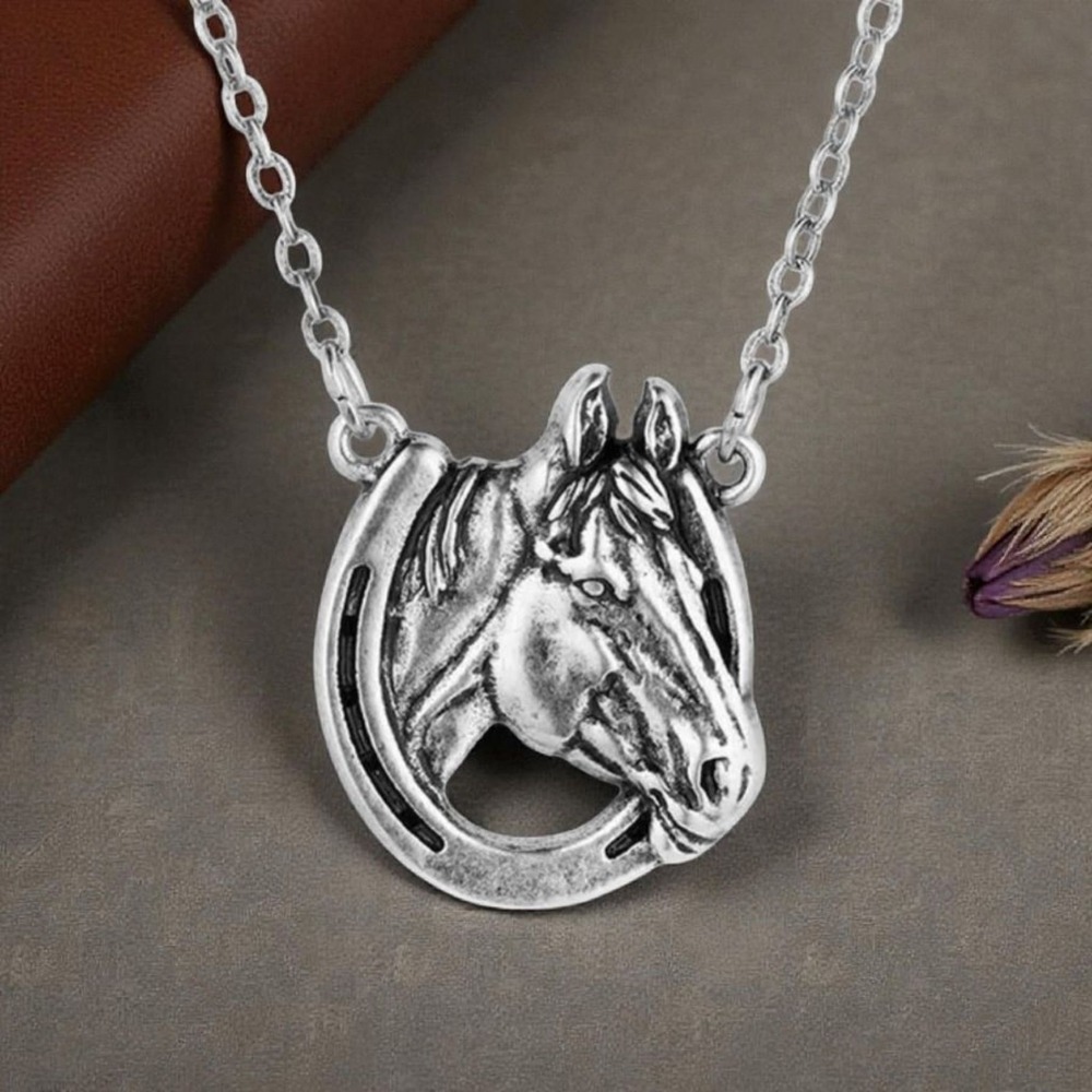 Montana Silversmiths Sculpted Lucky Horse Head Necklace - Retail $60 - New!